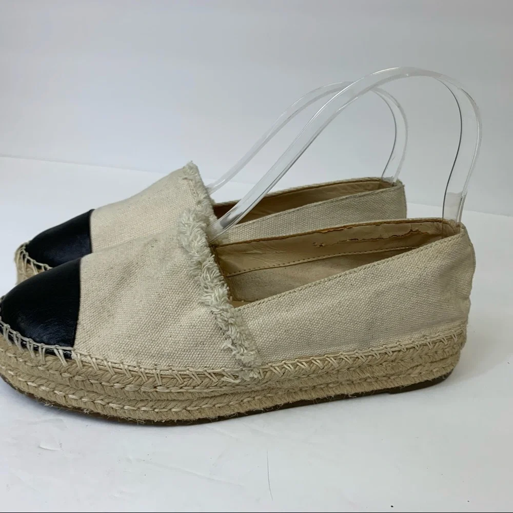 Schutz Cru & Black‎ Oakes Espadrilles Platforms